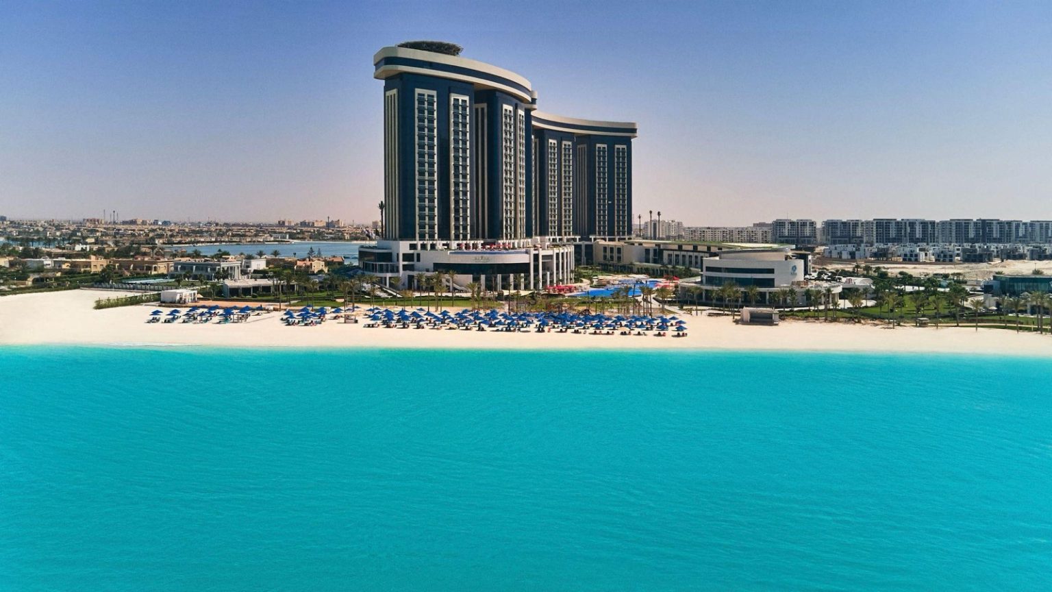 Resorts in Sharm El Sheikh and Hurghada prepare Rixos Hotels Egypt New Year shows: a Rixos beachfront resort on the Egyptian coast